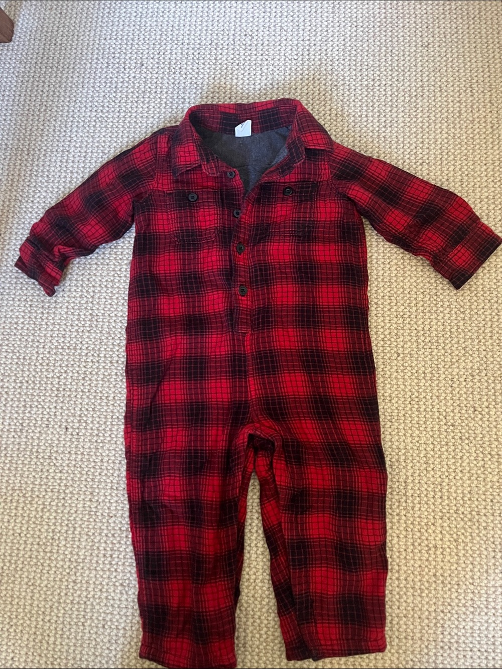Baby Gap soft cotton plaid onesie
